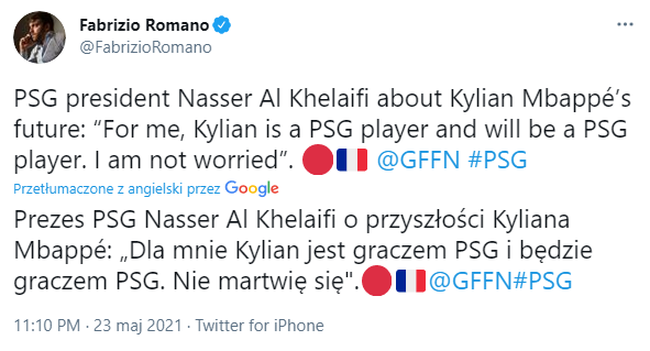 Prezydent PSG po przegraniu mistrzostwa Francji o PRZYSZŁOŚCI Mbappe